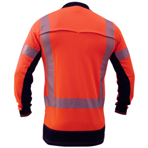 Hi Vis D/N Mens Microvent L/S Polo - Uniforms and Workwear NZ - Ticketwearconz