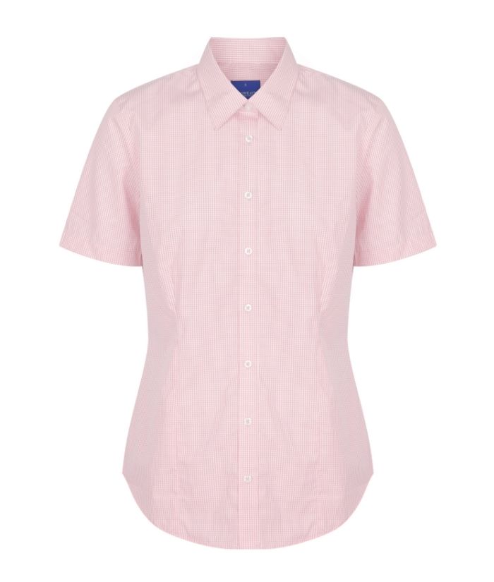 Westgarth Gingham Womens Short Sleeve Shirt - Uniforms and Workwear NZ - Ticketwearconz