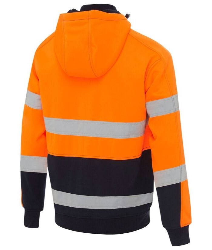 Taped Hi Vis Fleece Hoodie with Sherpa Lining - Uniforms and Workwear NZ - Ticketwearconz