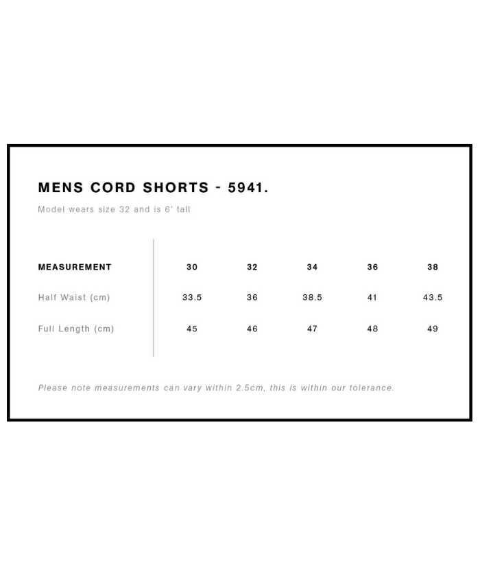 Mens Cord Shorts