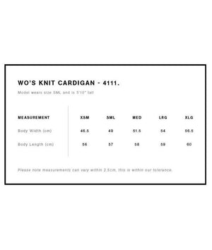 Womens Knit Cardigan - Uniforms and Workwear NZ - Ticketwearconz