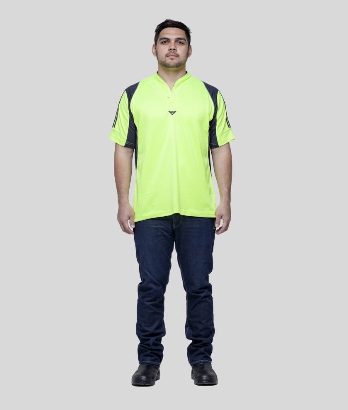 Hi Vis Standard Fit Rugger Polo Shirt - Uniforms and Workwear NZ - Ticketwearconz