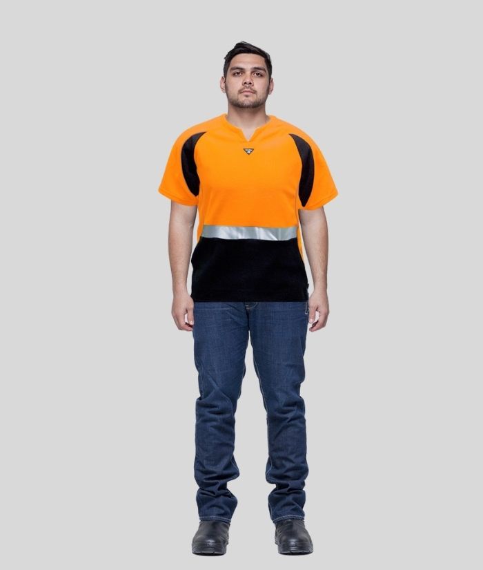 Hi Vis Fleece Tee - Uniforms and Workwear NZ - Ticketwearconz