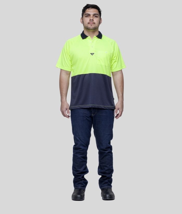 Hi Vis Raglan Polo - Uniforms and Workwear NZ - Ticketwearconz