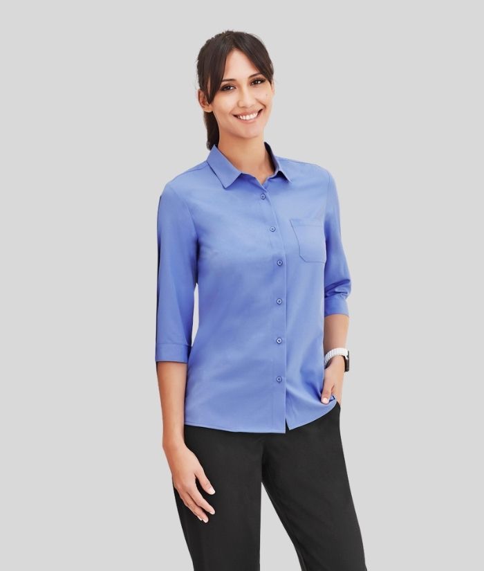 Womens Easy Stretch Florence 3/4 Sleeve Shirt - Uniforms and Workwear NZ - Ticketwearconz