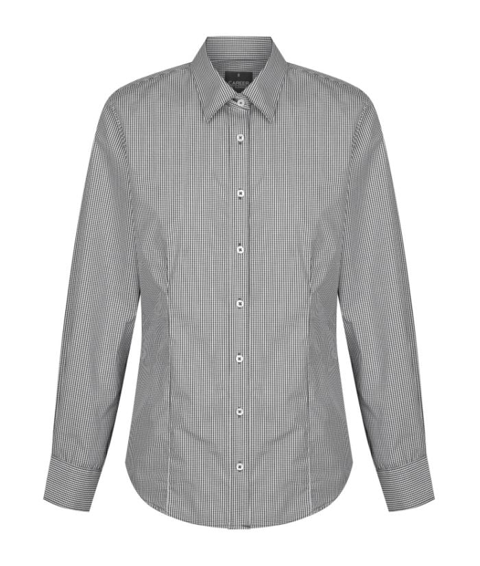 Westgarth Gingham Womens Long Sleeve Shirt - Uniforms and Workwear NZ - Ticketwearconz