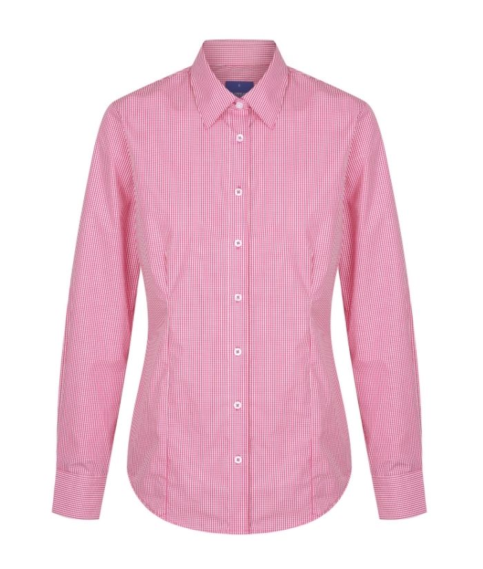 Westgarth Gingham Womens Long Sleeve Shirt - Uniforms and Workwear NZ - Ticketwearconz