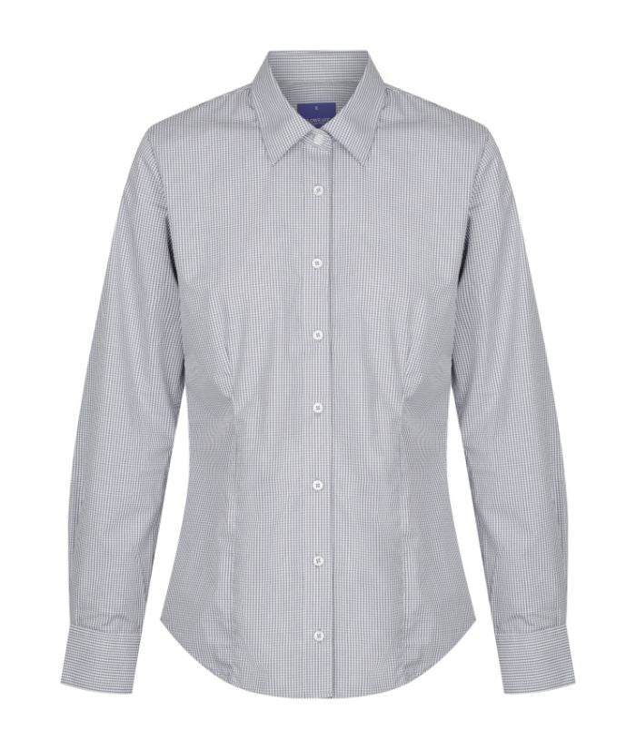 Westgarth Gingham Womens Long Sleeve Shirt - Uniforms and Workwear NZ - Ticketwearconz