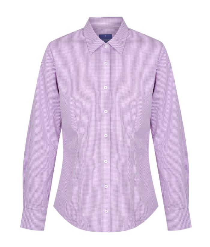 Westgarth Gingham Womens Long Sleeve Shirt - Uniforms and Workwear NZ - Ticketwearconz