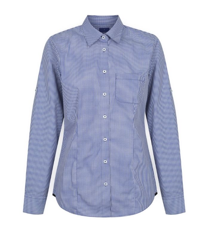 Westgarth Slim Fit Gingham Womens L/S Shirt - Uniforms and Workwear NZ - Ticketwearconz