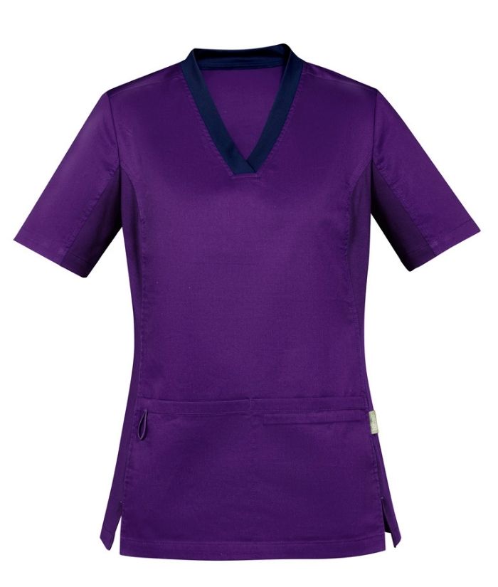 Womens Riley V-Neck Scrub Top - Uniforms and Workwear NZ - Ticketwearconz