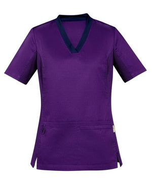 Womens Riley V-Neck Scrub Top - Uniforms and Workwear NZ - Ticketwearconz