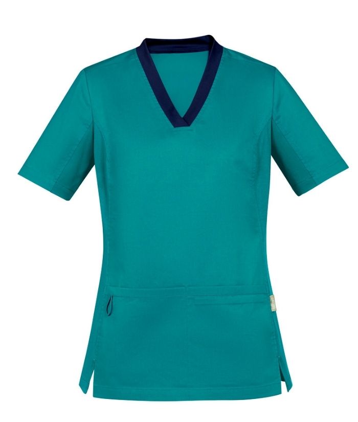 Womens Riley V-Neck Scrub Top - Uniforms and Workwear NZ - Ticketwearconz