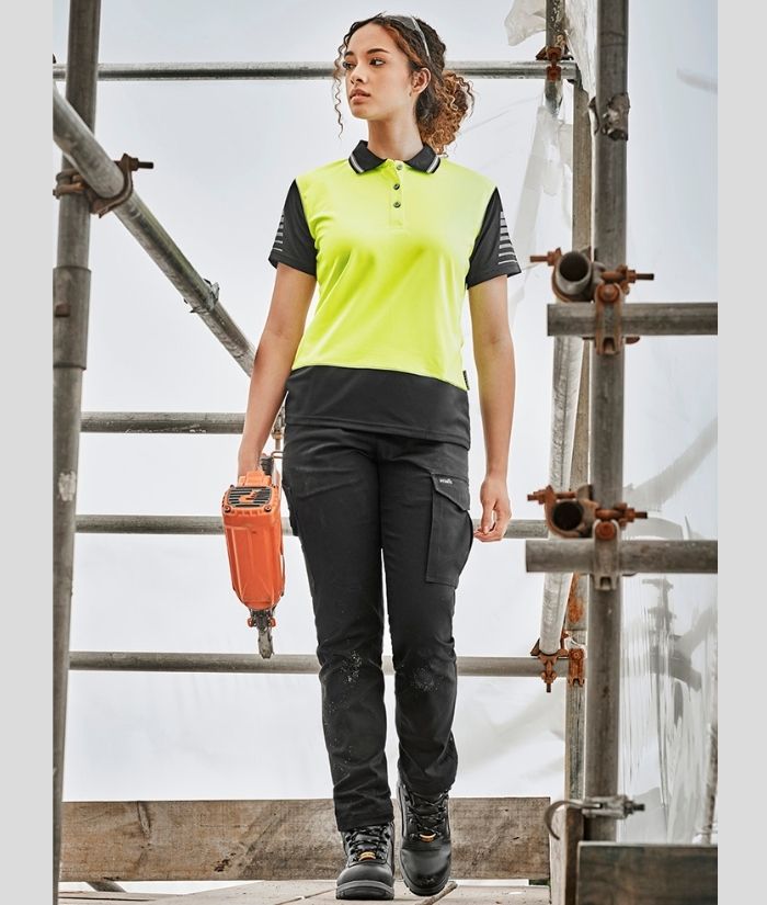 black-ZP730-syzmik-womens-essential-basic-stretch-cargo-work-pant-uniform