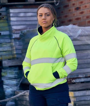 Womens Taped Hi Vis Fleece Jumper - Uniforms and Workwear NZ - Ticketwearconz