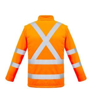 Unisex Hi Vis 2 in 1 X Back Soft Shell  Jacket - Uniforms and Workwear NZ - Ticketwearconz