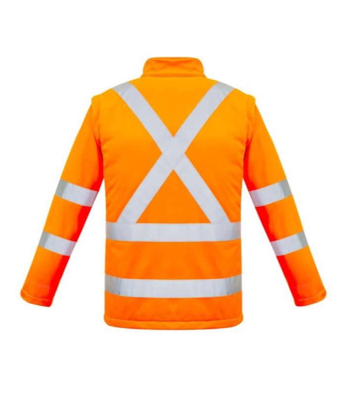 Unisex Hi Vis 2 in 1 X Back Soft Shell  Jacket - Uniforms and Workwear NZ - Ticketwearconz