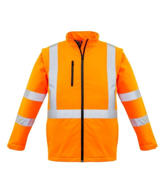 Unisex Hi Vis 2 in 1 X Back Soft Shell  Jacket - Uniforms and Workwear NZ - Ticketwearconz