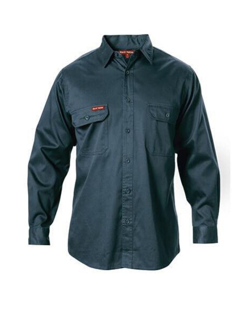 Foundations Cotton Drill Shirt L/S - Uniforms and Workwear NZ - Ticketwearconz