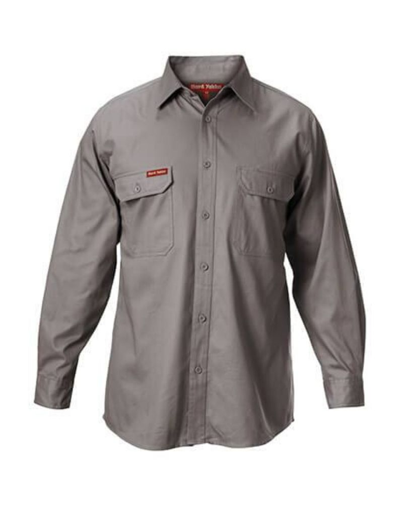 Foundations Cotton Drill Shirt L/S - Uniforms and Workwear NZ - Ticketwearconz