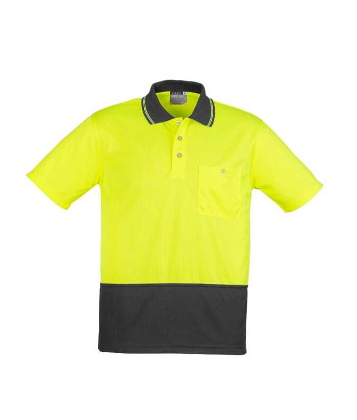 Unisex Hi Vis Basic Spliced Polo - Short Sleeve - Uniforms and Workwear NZ - Ticketwearconz