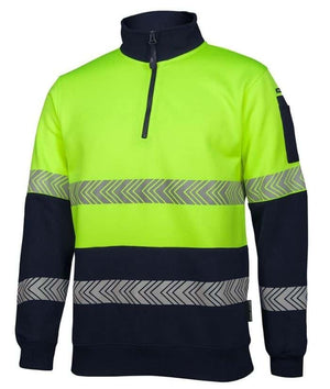 yellow-navy-jbs-hi-vis-segmented-tape-pullover-1-4-zip-6HZS