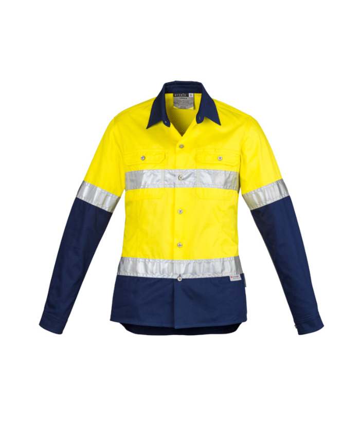 Womens Hi Vis Spliced Industrial Shirt - Hoop Taped