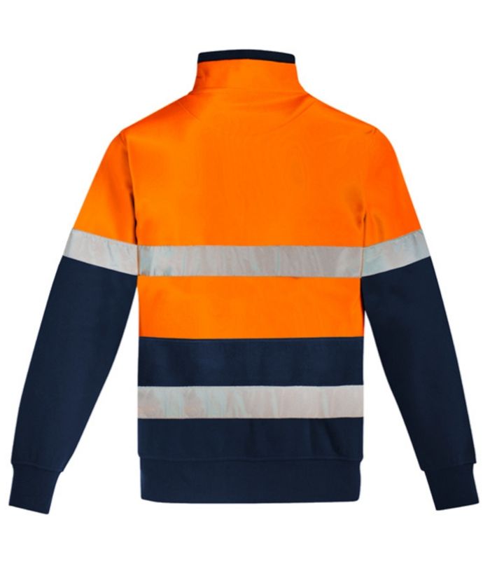 Mens Orange Flame HRC 2 Hoop Taped 1/4 Zip Brushed Fleece - Uniforms and Workwear NZ - Ticketwearconz