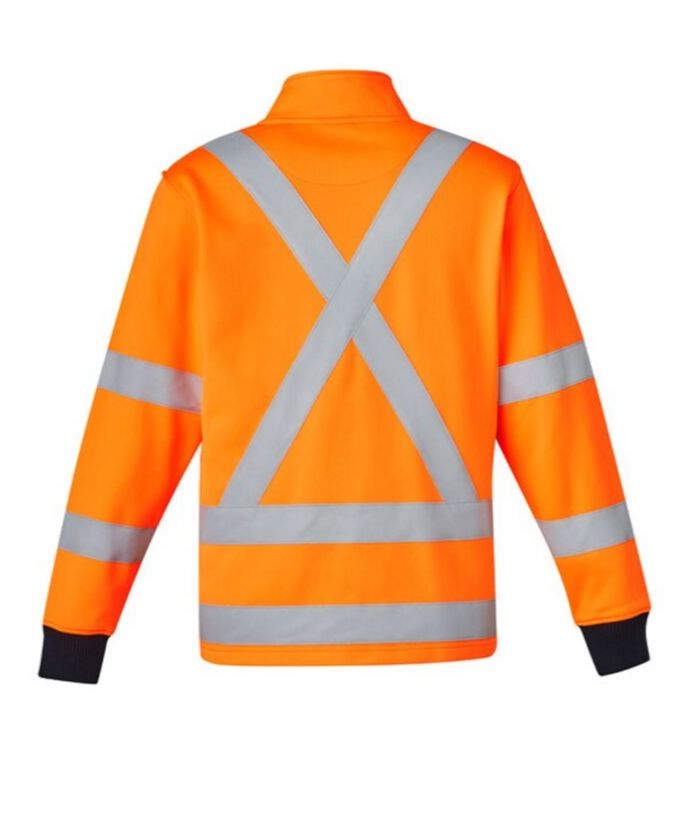 Unisex Hi Vis X Back Rail Jumper - Uniforms and Workwear NZ - Ticketwearconz