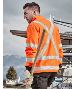 Unisex Hi Vis X Back Rail Jumper - Uniforms and Workwear NZ - Ticketwearconz