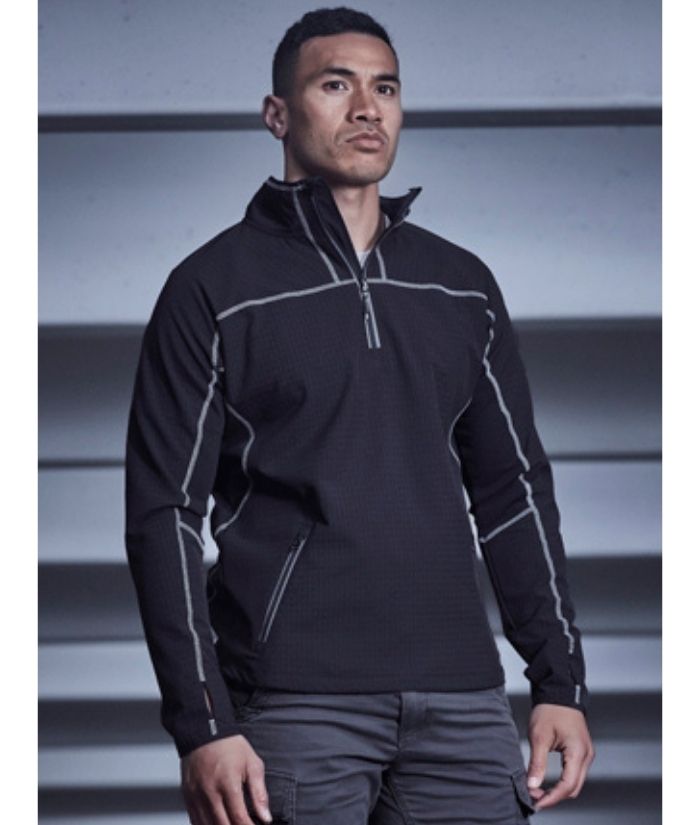 Mens Streetworx Stretch Mid-Layer Pullover - Uniforms and Workwear NZ - Ticketwearconz