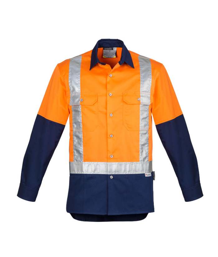 zw124-syzmik-long-sleeve-hi-vis-taped-day-night-shirt-orange-navy