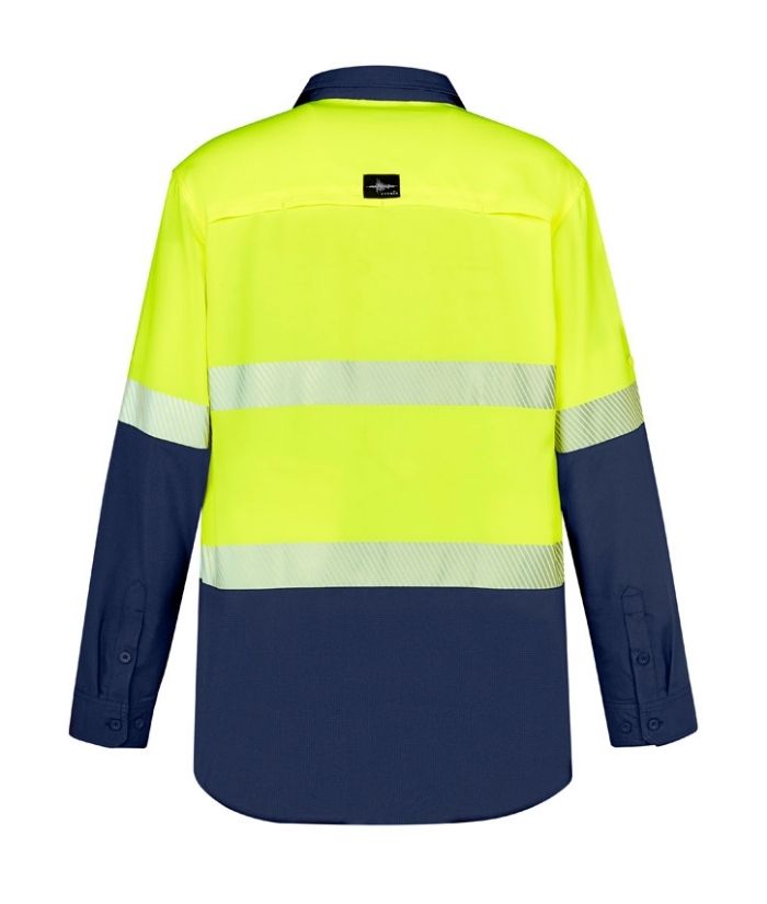 Mens Outdoor Hi Vis Segmented Tape L/S Shirt - Uniforms and Workwear NZ - Ticketwearconz